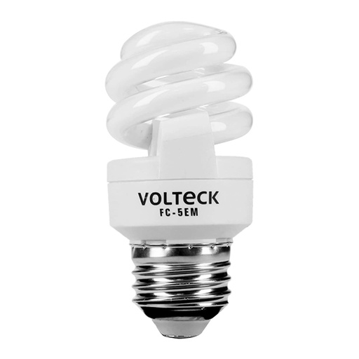 [T48201] Lámpara espiral mini T2 5 W luz cálida en blíster, Volteck - Pag 588