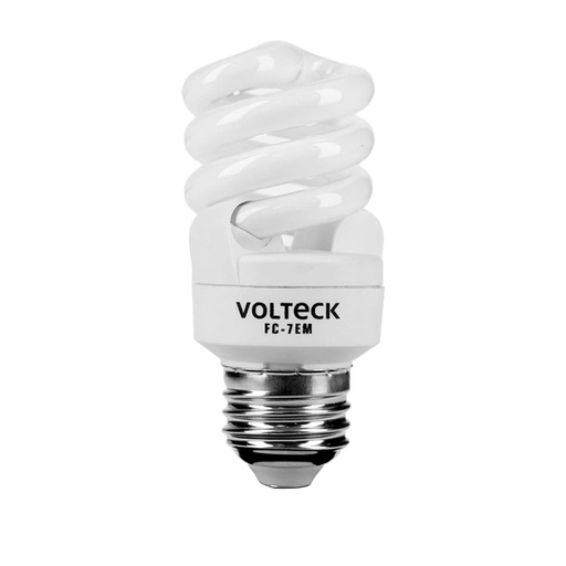 [T48203] Lámpara espiral mini T2 7 W luz cálida en blíster, Volteck - Pag 588