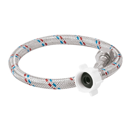 [T49593] Manguera WC, aluminio, 1/2'x7/8', 50 cm, plást/metál, Basic - Pag 512