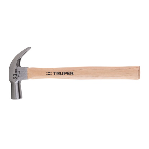 [T10557] Martillo cabeza cónica 23 mm uña curva, mango madera, Truper