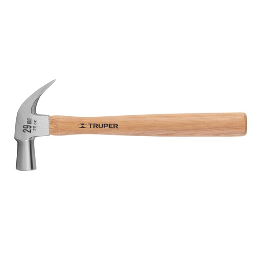 [T10561] Martillo cabeza cónica 29 mm uña curva, mango madera, Truper