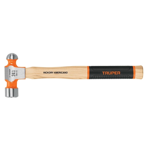 [T16903] Martillo pulido de bola 24 oz mango hickory, Truper Grip - Pag 366