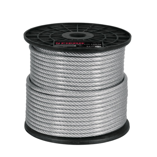 [T44224] Metro cable flexible 1/4' acero 7x19 recubierto PVC, 75 m - Pag 550