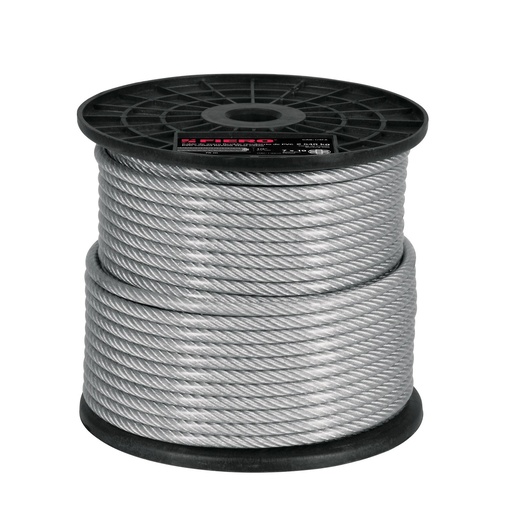 [T44224] Metro cable flexible 1/4' acero 7x19 recubierto PVC, 75 m - Pag 736