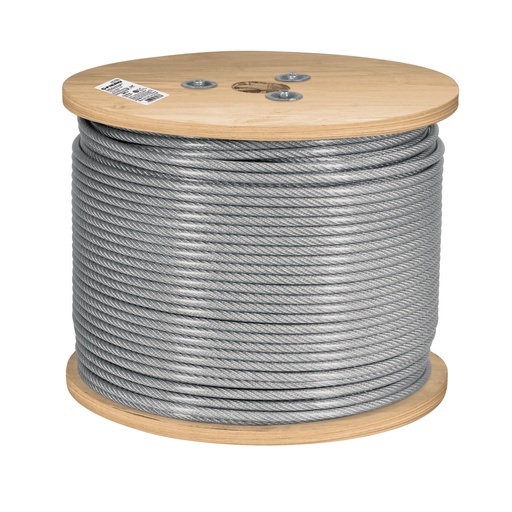 [T48811] Metro cable flexible 3/16' acero 7x19 recubierto PVC, 300 m - Pag 550