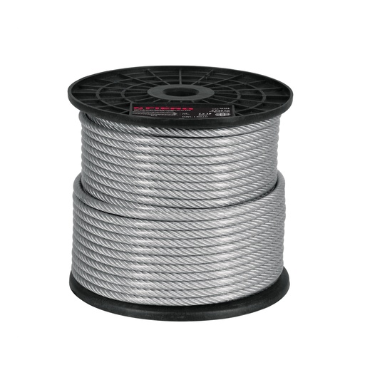 [T44223] Metro cable flexible 3/16' acero 7x19 recubierto PVC, 75 m - Pag 550