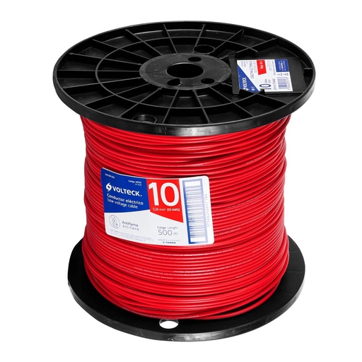 [T40126] Metro de cable THHW-LS 10 AWG rojo en carrete de 500 m - Pag 548