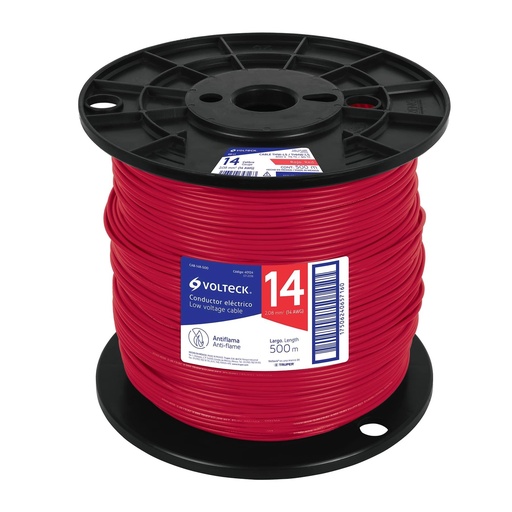 [T40124] Metro de cable THHW-LS 14 AWG rojo en carrete de 500 m - Pag 548