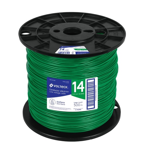 [T40120] Metro de cable THHW-LS 14 AWG verde en carrete de 500 m - Pag 548