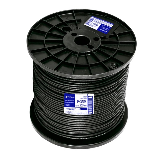 [T45028] Metro de cable coaxial RG59 en carrete de 300 m, Volteck - Pag 390
