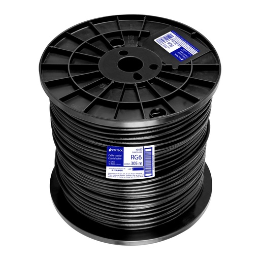 [T45030] Metro de cable coaxial RG6 en carrete de 300 m, Volteck - Pag 514