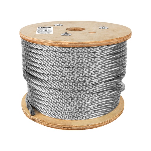 [T48819] Metro de cable flexible 1/2' de acero 7x19 hilos, 75 m - Pag 550