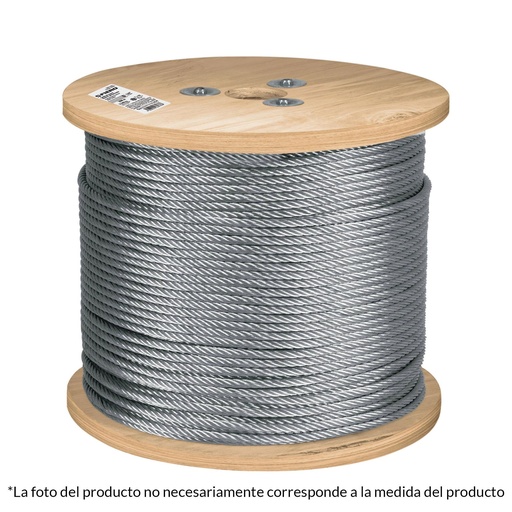 [T48802] Metro de cable flexible 3/16' de acero 7x19 hilos, 300 m - Pag 736