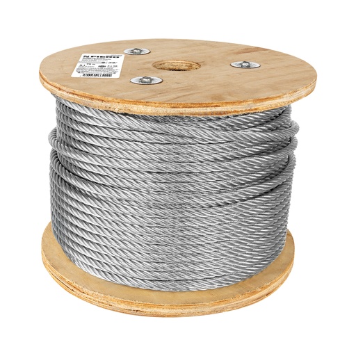 [T48817] Metro de cable flexible 3/8' de acero 7x19 hilos, 75 m - Pag 550