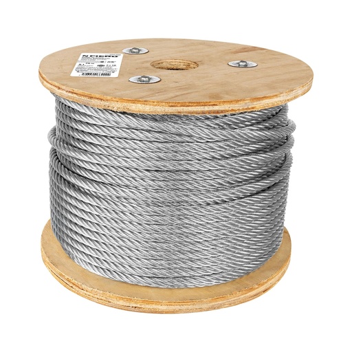 [T48817] Metro de cable flexible 3/8' de acero 7x19 hilos, 75 m - Pag 736