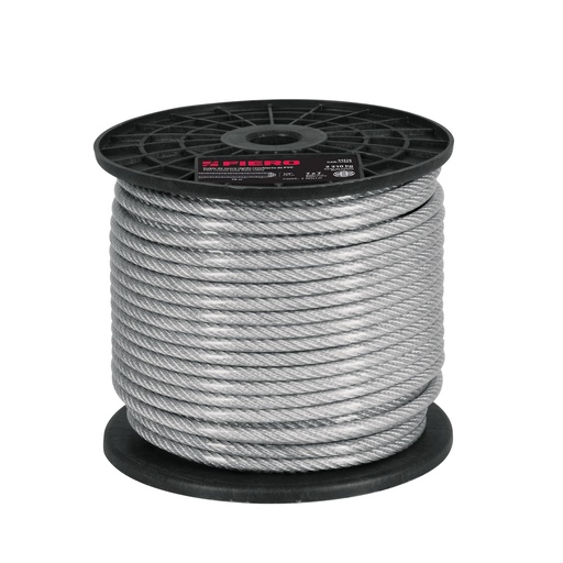 [T44220] Metro de cable rígido 1/16' acero 7x7 recubierto PVC, 75 m - Pag 550