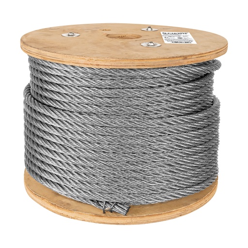 [T48815] Metro de cable rígido 1/2' de acero 7x7 hilos, 75 m, Fiero - Pag 550