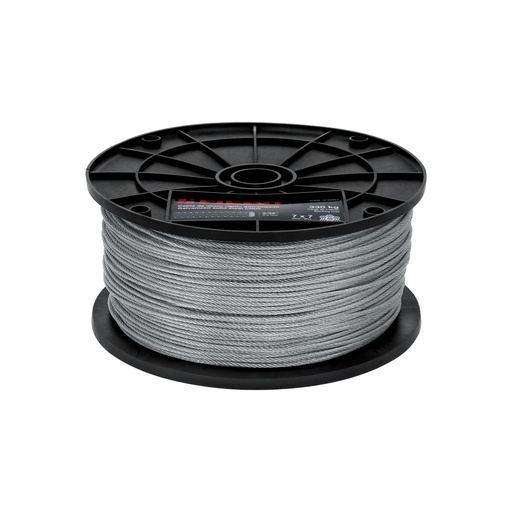 [T48796] Metro de cable rígido 3/32' de acero 7x7 hilos, 300 m, Fiero - Pag 550