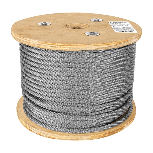 [T48814] Metro de cable rígido 3/8' de acero 7x7 hilos, 75 m, Fiero - Pag 550