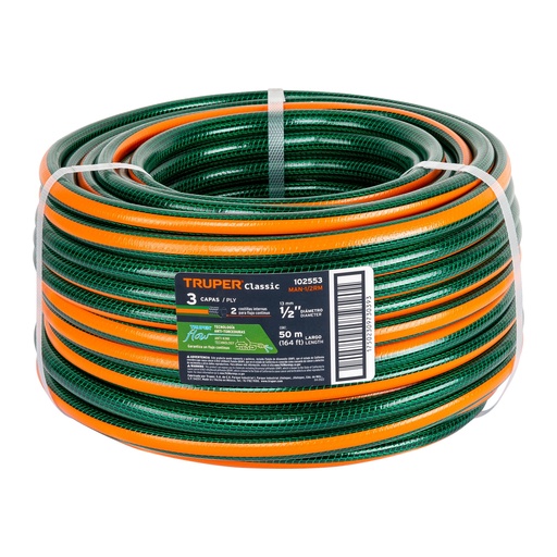 [T102553] Metro de manguera 1/2' 3 capas en rollo de 50 m, Truper - Pag 228