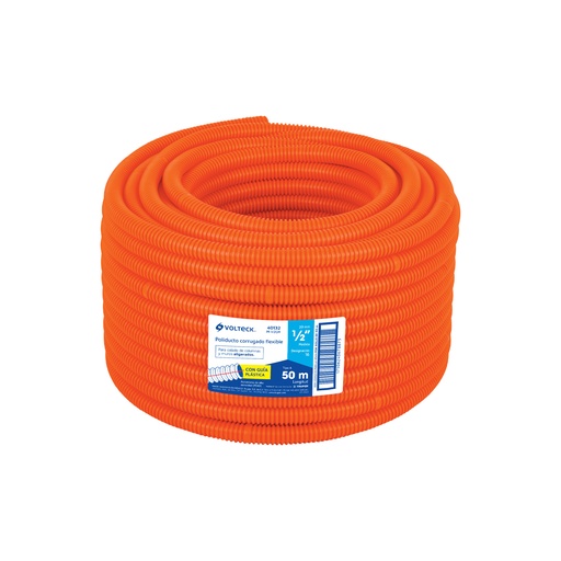 [T40132] Metro de poliducto 1/2' corrugado flex. c/guía, rollo 50 m - Pag 436