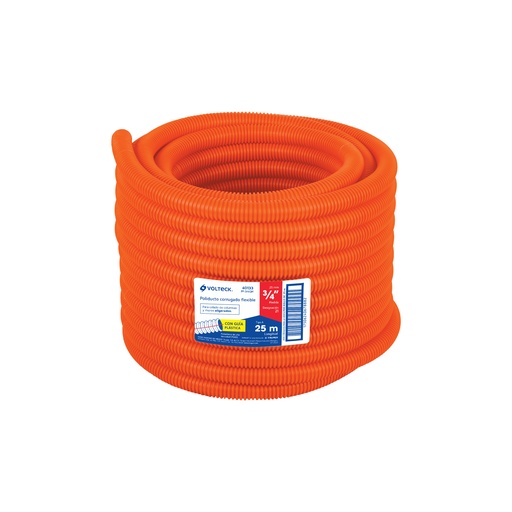 [T40133] Metro de poliducto 3/4' corrugado flex. c/guía, rollo 25 m - Pag 436