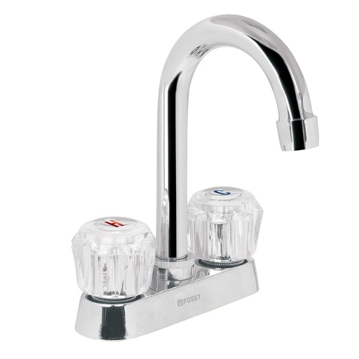 [T49277] Mezcladora 4' para lavabo, cuello bar, manerales de acrílico - Pag 468