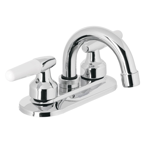 [T49204] Mezcladora 4' para lavabo, cuello curvo, manerales cono - Pag 468