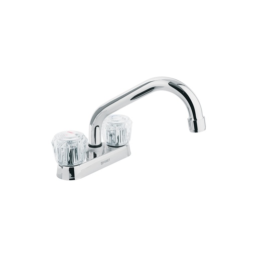 [T47685] Mezcladora 4' para lavabo, tubular, manerales de acrílico