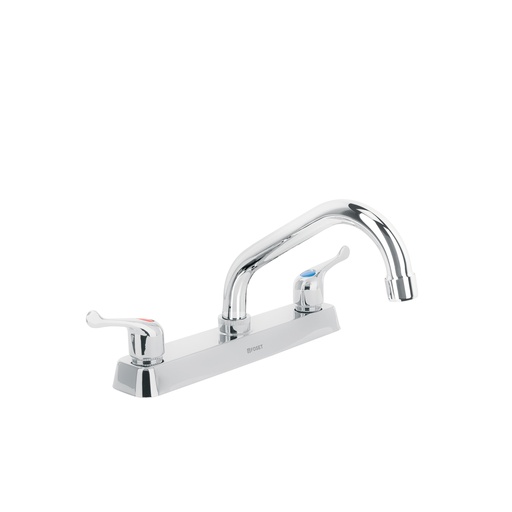 [T45609] Mezcladora 8' p/fregadero, cuello corto, manerales palanca - Pag 470