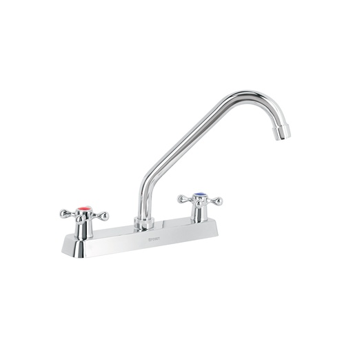 [T45612] Mezcladora 8' p/fregadero, cuello largo, manerales cruceta - Pag 469