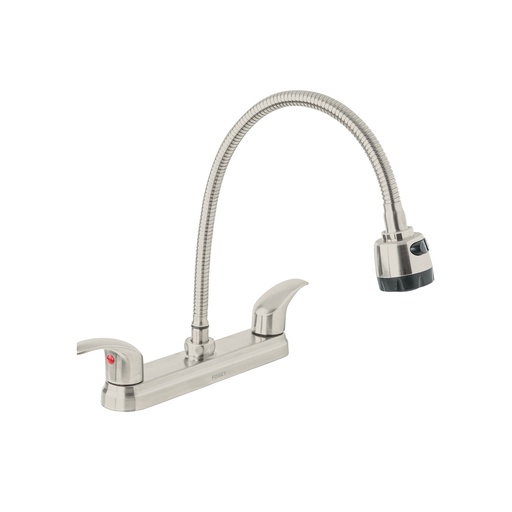 [T47916] Mezcladora 8' p/fregadero, flexible, palanca, satín, Aqua - Pag 627