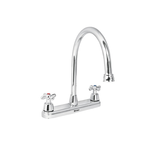 [T49686] Mezcladora cromo 8' para fregadero, manerales cruceta, Aqua - Pag 475