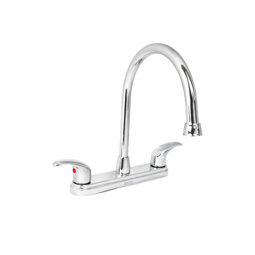 [T49687] Mezcladora cromo 8' para fregadero, manerales palanca, Aqua - Pag 475