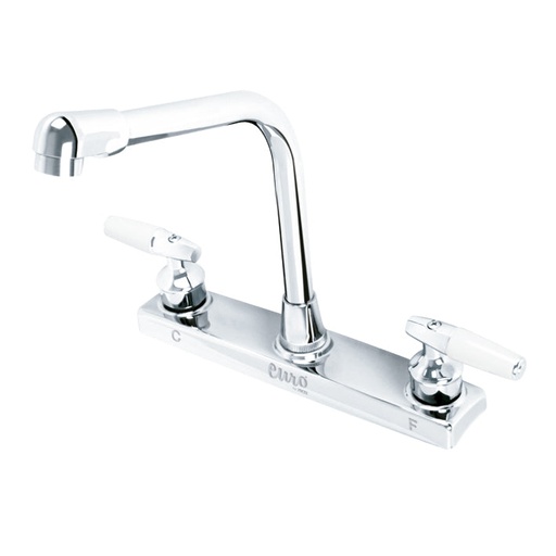 [A115105] Mezcladora de cocina 8" cuello cobra maneral tipo marfil