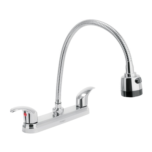 [T49820] Mezcladora inox 8' p/fregadero, flexible, palanca, Aqua - Pag 627