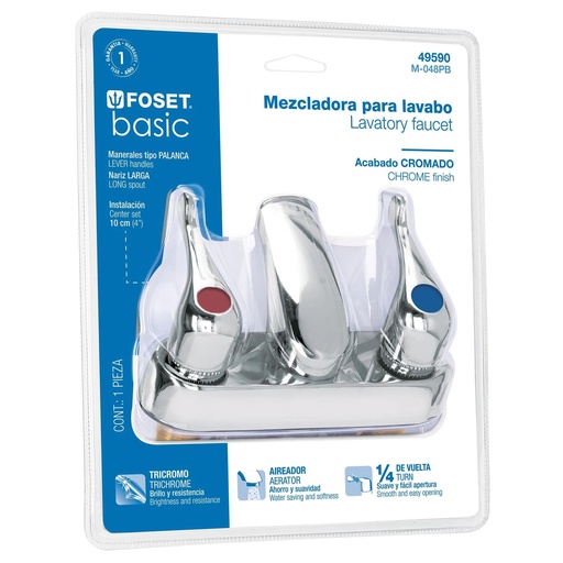 [T49590] Mezcladora manerales palanca para lavabo, Foset Basic - Pag 659