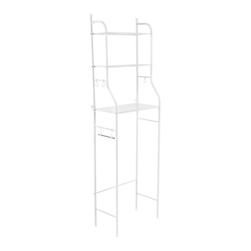 [T47907] Mueble organizador blanco para baño con 3 repisas, Basic - Pag 496