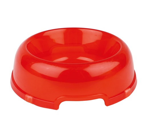 [A653202] PLATO REDONDO PARA PERRO CHICO - TRANSPARENTE, ROJO