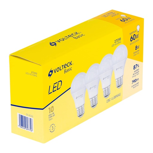 [T27210] Pack de 4 lámparas LED A19 8 W (equiv. 60 W), luz cálida - Pag 583