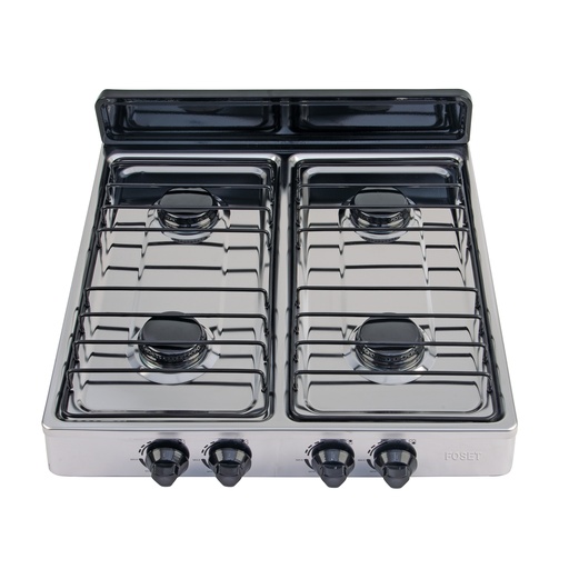 [T48235] Parrilla de gas de sobreponer 4 quemadores, inox, Foset - Pag 551, 729
