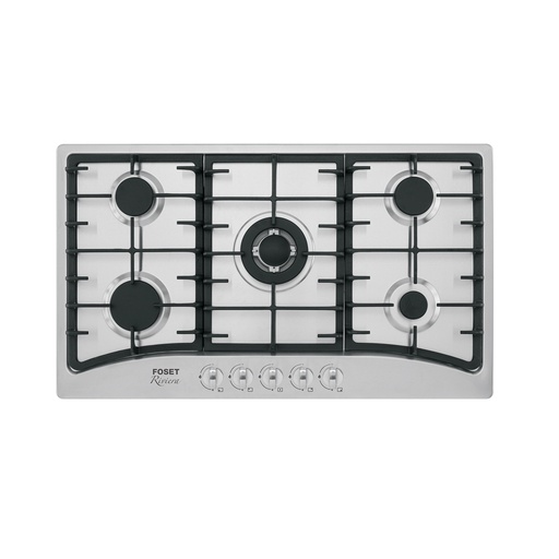 [T48407] Parrilla de gas empotrable 5 quemadores, acero inox, Foset - Pag 550, 728