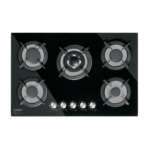 [T48409] Parrilla de gas empotrable 5 quemadores, vidrio, Foset - Pag 550, 728