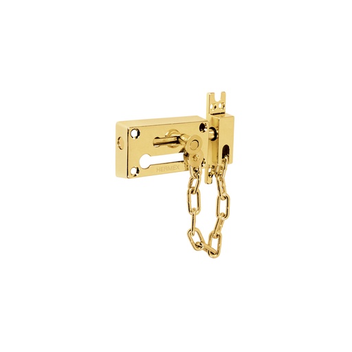 [T43707] Pasador con cadena para puerta, acabado latón, Hermex - Pag 593