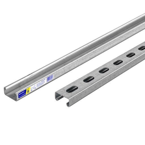 [T47761] Perfil unicanal perforado de 3 m, 4 x 2 cm, cal. 16, Volteck - Pag 434