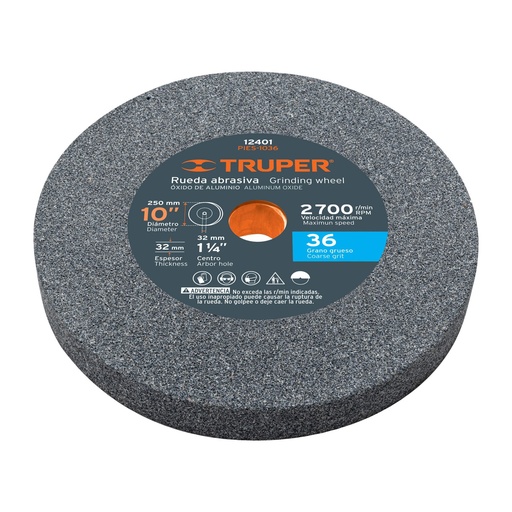 [T12401] Piedra para esmeril 10 X 1-1/4', óxido de aluminio, grano 36 - Pag 146