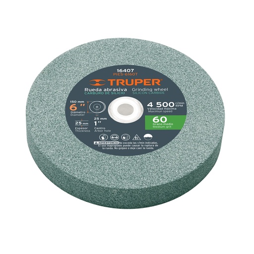 [T16407] Piedra para esmeril 6 X 1', carburo de silicio, grano 60 - Pag 146