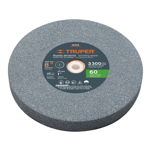 [T16412] Piedra para esmeril 8 X 1' óxido de aluminio, grano 60 - Pag 146