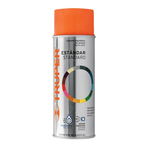 [T102822] Pintura en aerosol, naranja, bote tradicional, 400 ml