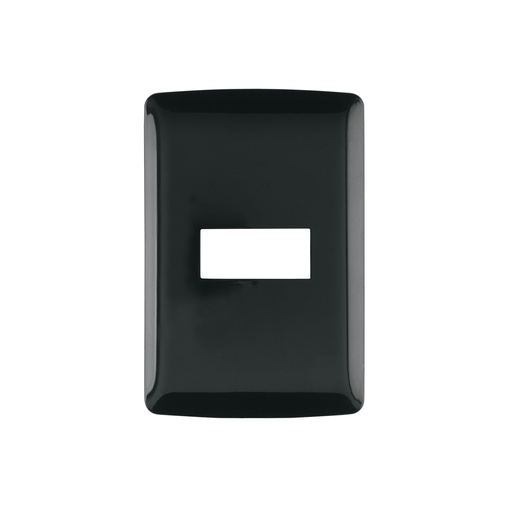 [T40136] Placa 1 módulo, Italiana, color negro, Volteck - Pag 394
